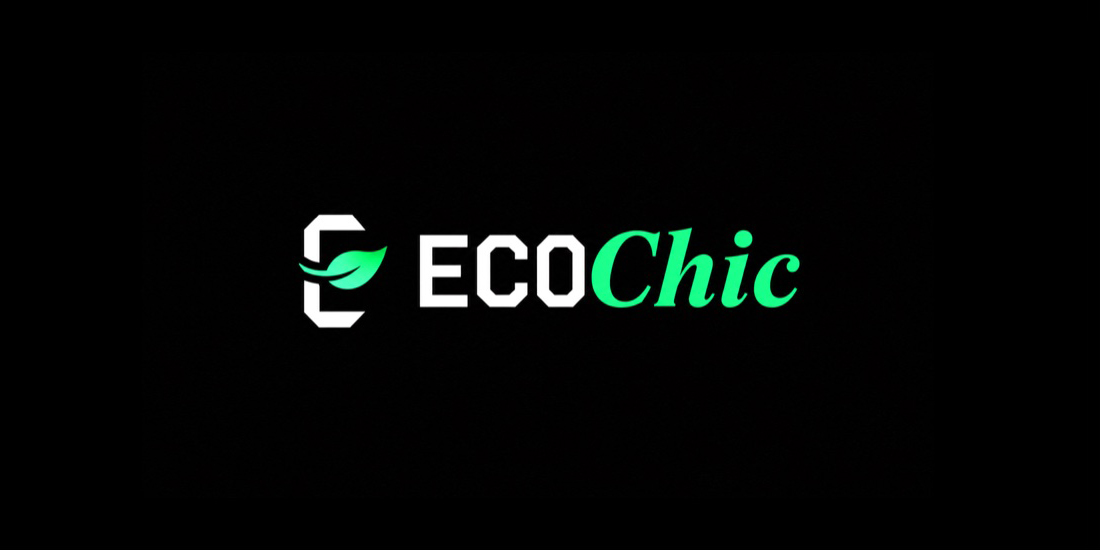 EcoChic logo with a leaf woven through the E