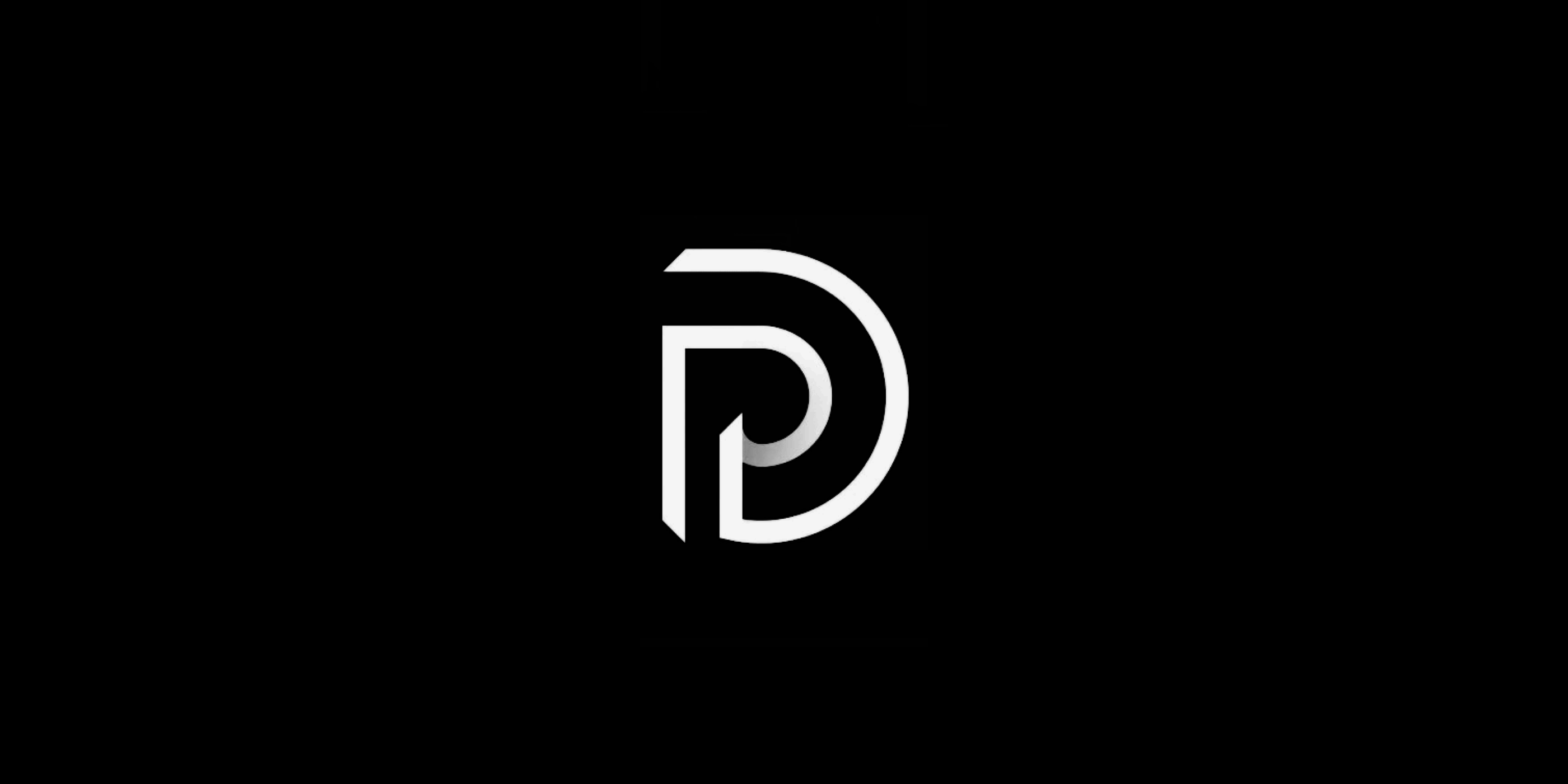 Monogram of a P nested inside a D